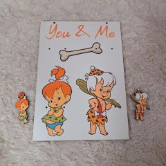 Σετ πλάτη για λαμπάδες flintstones & δύο στοιχεία