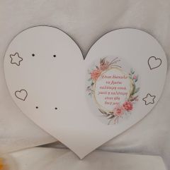 Πλάτη για λαμπάδες καρδιά για νονά