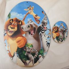 Σετ πλάτη για λαμπάδα Μαδαγασκάρη & στοιχείο