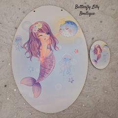 Σετ πλάτη για λαμπάδα γοργόνα & στοιχείο 