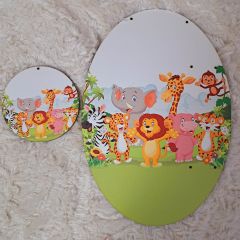 Σετ πλάτη για λαμπάδα Ζωάκια & στοιχείο 5