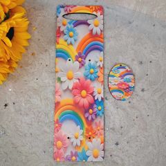 Σετ ουρανιο τοξο με λουλουδια πλάτη & στοιχείο