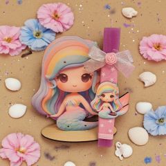 Σετ Λαμπάδας Γοργόνα Mermaid