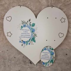 Σετ πλάτη για λαμπάδες καρδιά για νονά + στοιχείο