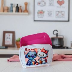 Τάπερ φαγητού stitch - hello kitty με όνομα
