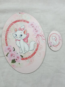 Σετ πλάτη για λαμπάδα Marie αριστόγατα & στοιχείο 